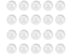 100 Bolas De Vidro Transparente Ocas Com Furo Reto