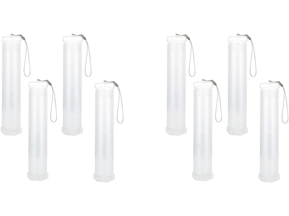 Conjunto De 8 Estojos De Plástico Expansíveis Para Pincéis, Transparentes E Longos Para Armazenament Gokoco