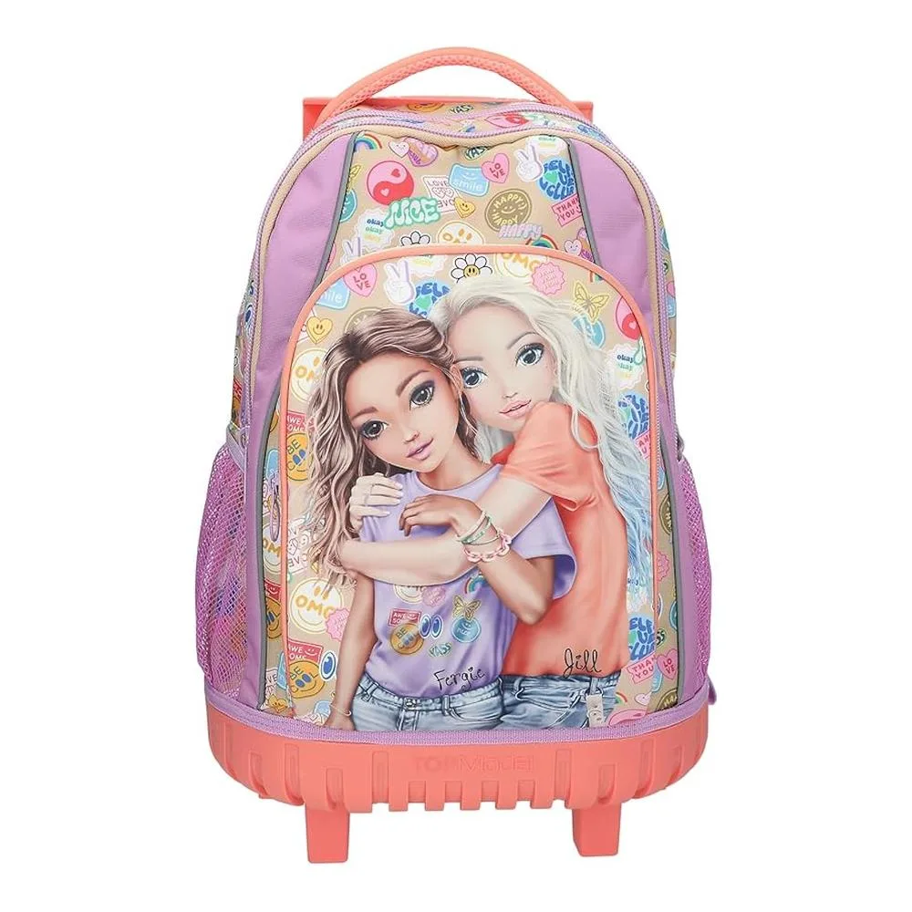Mochila escolar Depesche Topmodel com rodas Summer Feeling 13286 Depeschep25