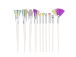 Kit De Pincéis De Maquiagem Cabelo Náilon Macio Base Blendagem Sobrancelhas