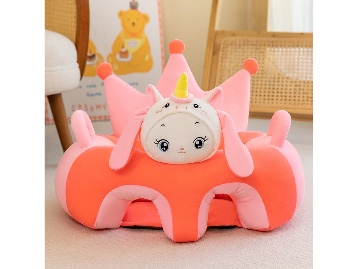 Sofá Infantil Para Aprender A Sentar, Anti‑tombamento Lateral Czhhmart Rosa