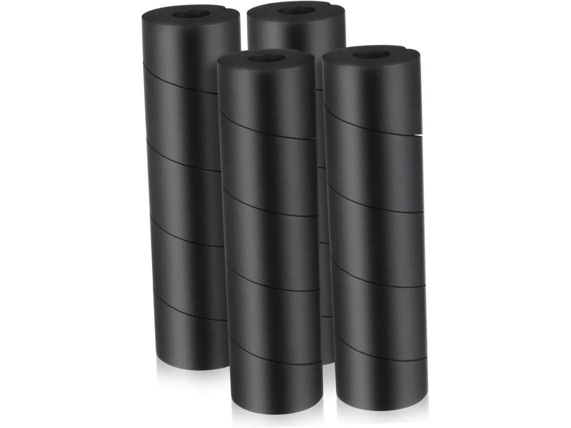Lurrose Conjunto De 4-protetores Pés Cama Para Proteção Dos Dedos, Em Borracha Epdm, Na Cor Preta