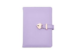 Caderno A5 Com Cadeado Em Formato De Coração, Em Couro Pu, Material Escolar Com Trava