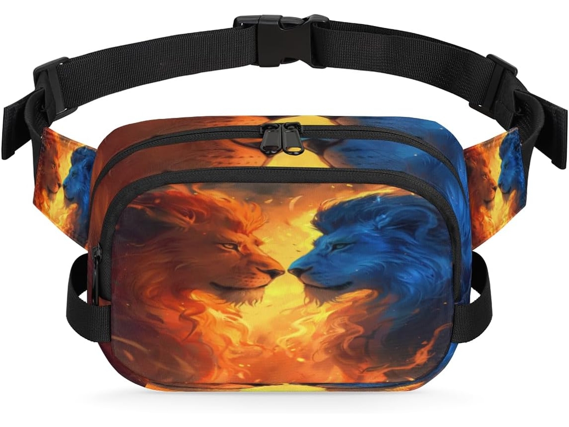 Pochete Flame Lions para Mulheres 22 8 X 6 3 X 15 5 Cm Design Diy Pa Impermeável de Alta Qualidade
