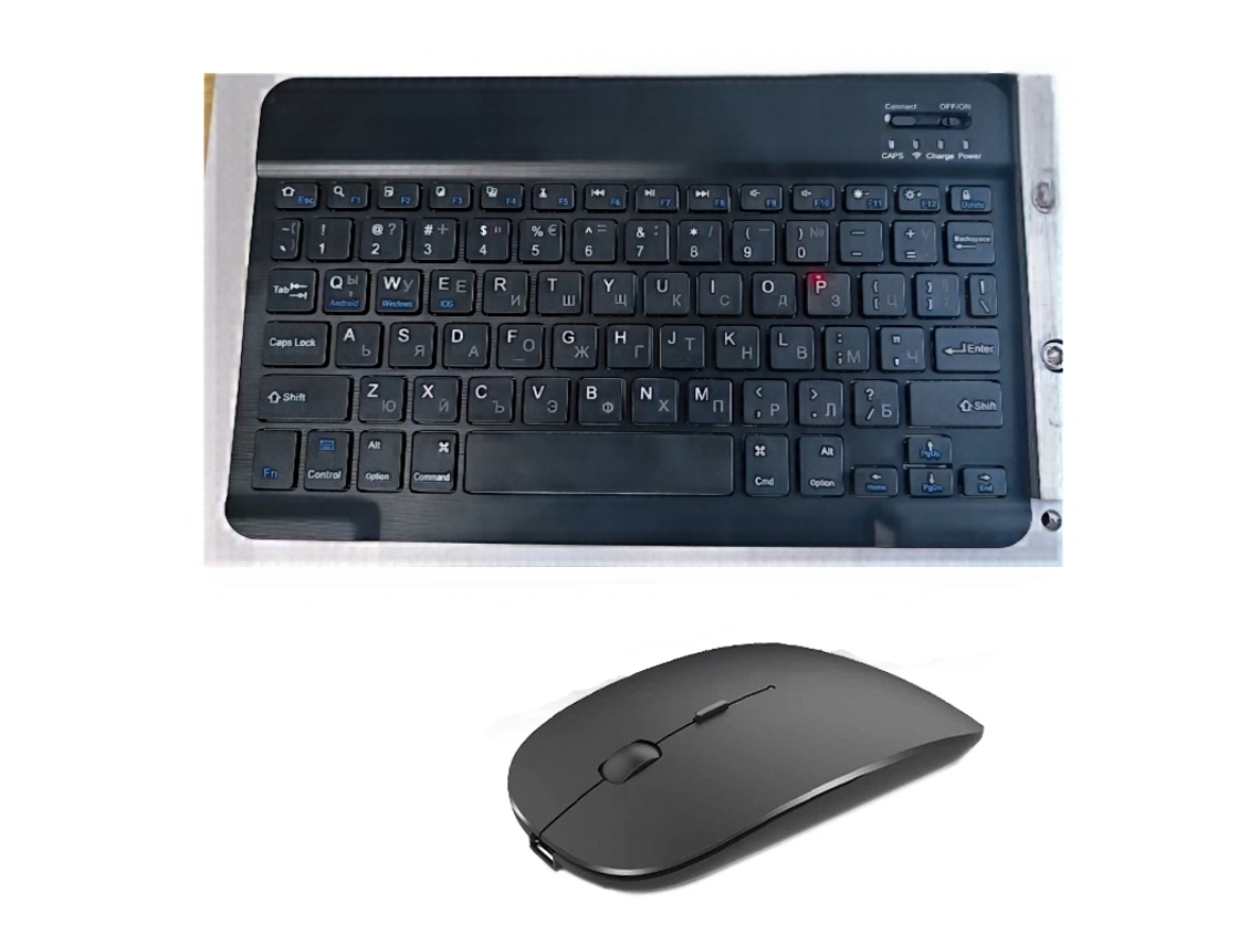 Conjunto De Teclado E Mouse Sem Fio Bluetooth (10 Polegadas), Compatível Com Espanhol E Inglês.