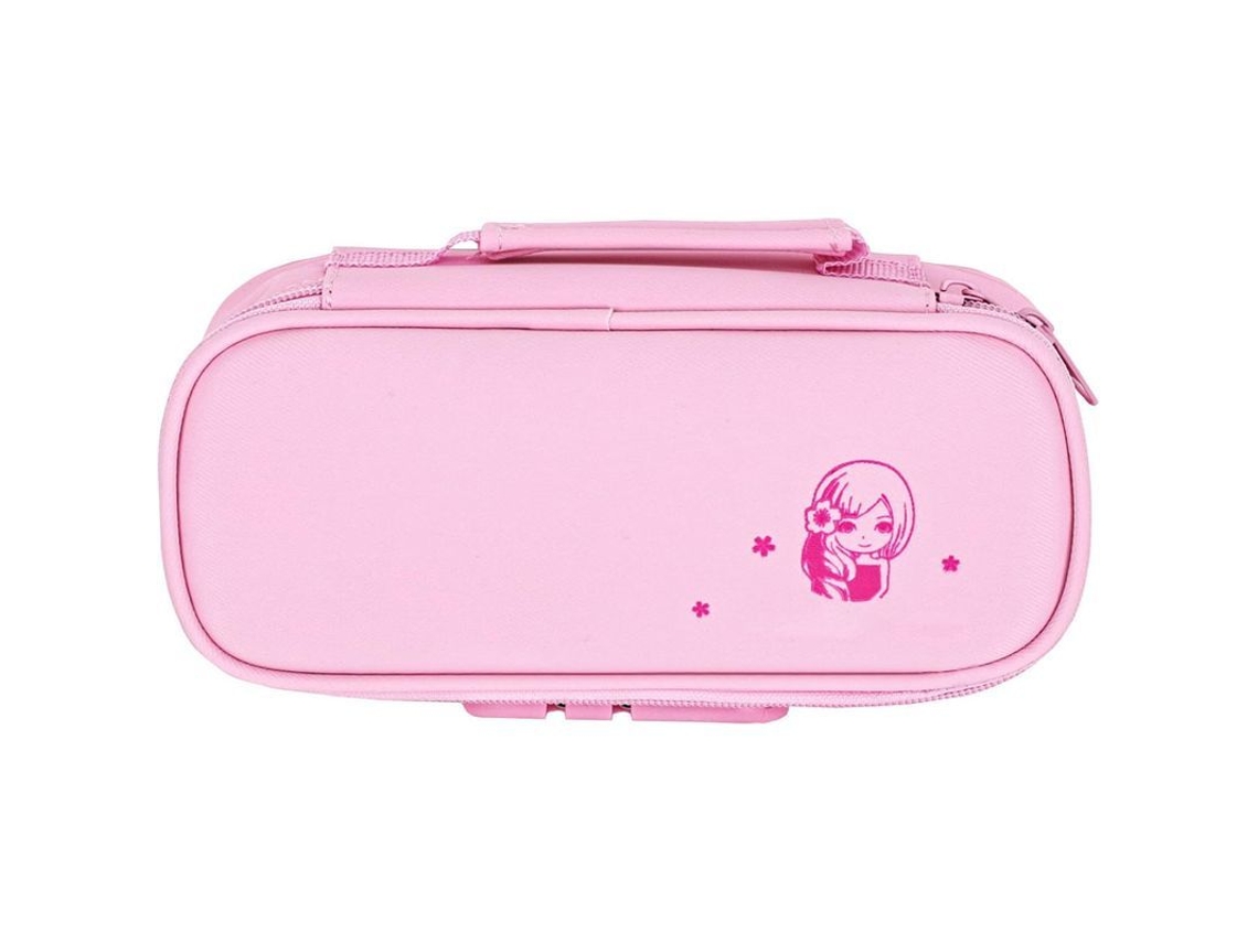 2026 estuche de Lápices Bloqueable Linjou, Impermeable Con Cerradura de Combinación, Rosa, Capacidad Grande
