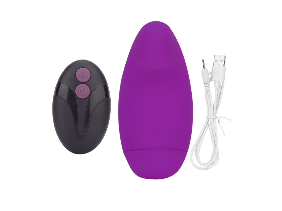 Mini Controle Remoto Sem Fio Usb Recarregável Vibrador Para Mulheres Brinquedo Adulto Roxo