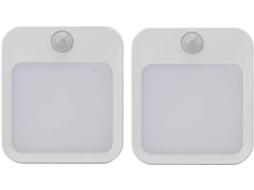 Conjunto De 2 Luminárias Parede Noturnas Com Sensor Movimento, Dimmer