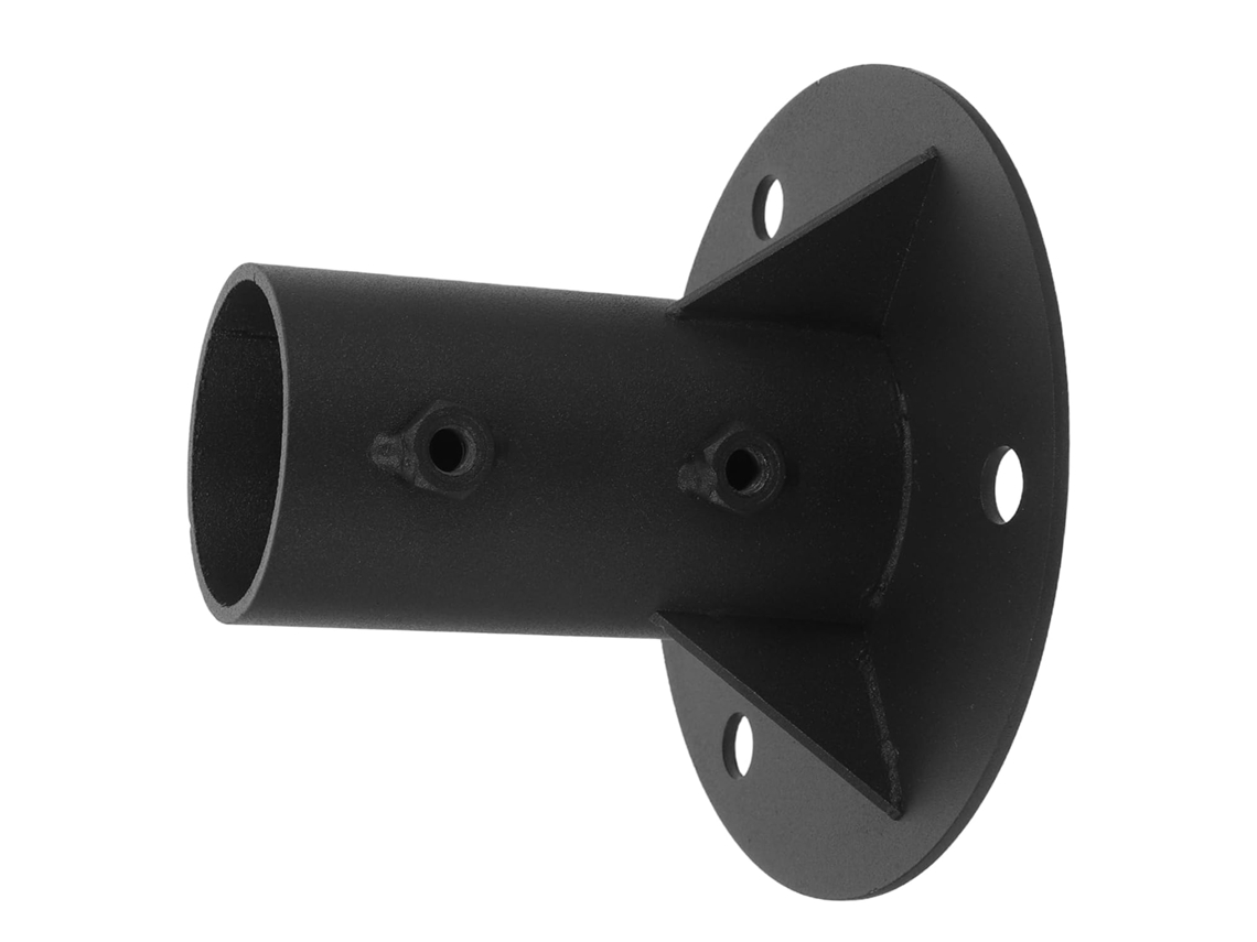 Suporte De Cerca De Metal Reforçado Com Flange De Aterramento Preta Para Poste/cerca