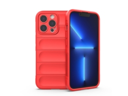 Capa Halinuia Para Iphone 13 Pro Magic Shield Tpu Vermelha (proteção Integral, Interior Em Flanela)