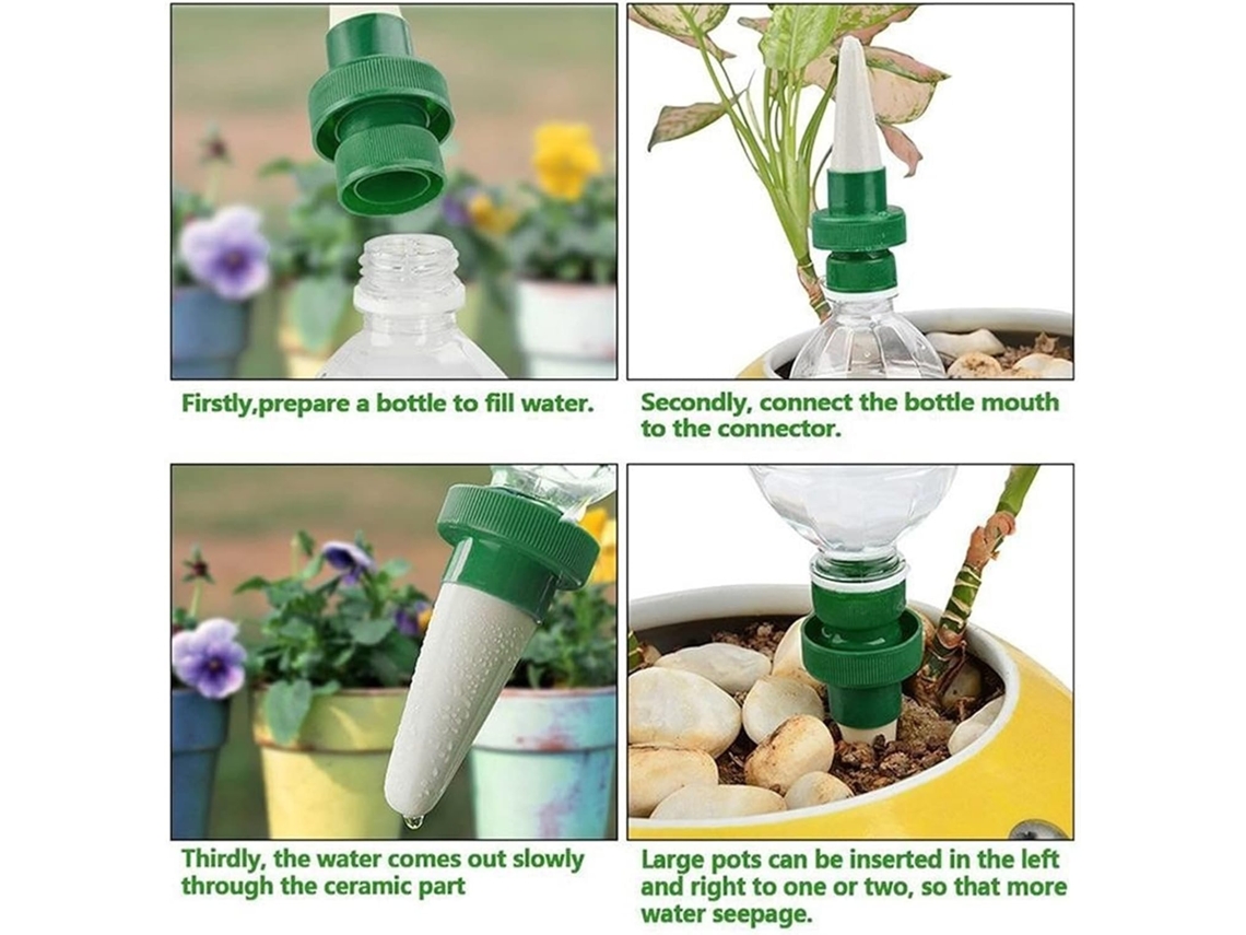 Chseeo Irrigação Automática de Água para Plantas Conjunto de 4 Sistemas Automáticos de Irrigação para Vasos de Plantas Dispensador de Irrigação Para