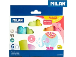 Caixa de 6 Giz Coloridos Maxi MILAN