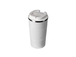 Caneca térmica de viagem 2026 em aço inoxidável com tampa à prova de vazamentos e isolamento duplo, 510ml, branca.