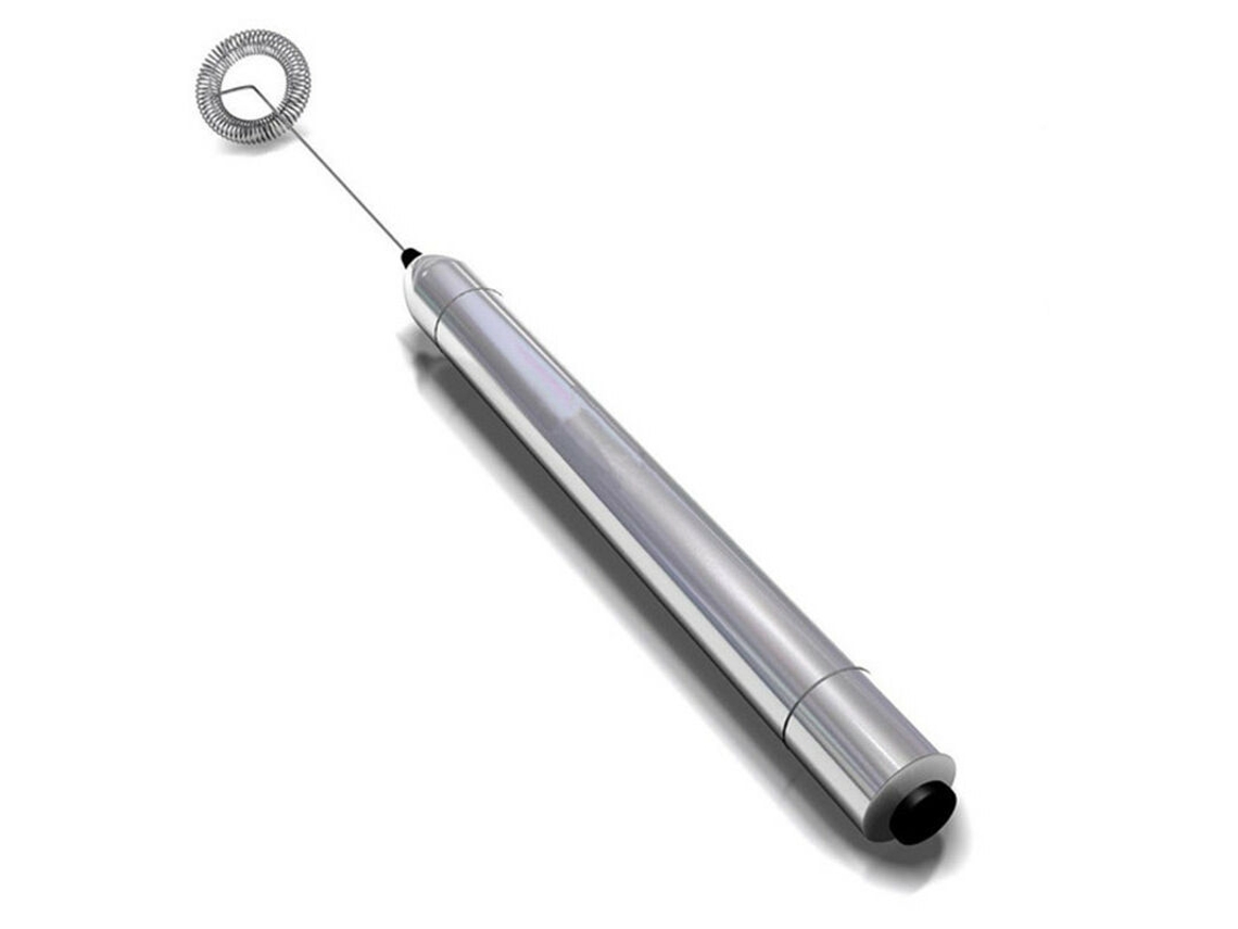 Espumador De Leite Elétrico Triomphe Em Aço Inoxidável, Ideal Para Café Com Leite E Creme De Leite. Alimentado Por Bateria E Na Cor Prata