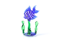 Laxiscreed Aquário De Vidro Com Planta, Peixe E Ornamento Para Decoração De Casa