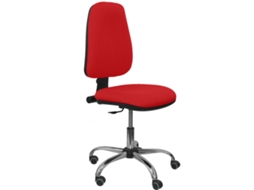 Cadeira de Escritório Operativa PYC Socovos Vermelho com rodas anti-risco (Sem Braços - Tecido) — Sem Braços