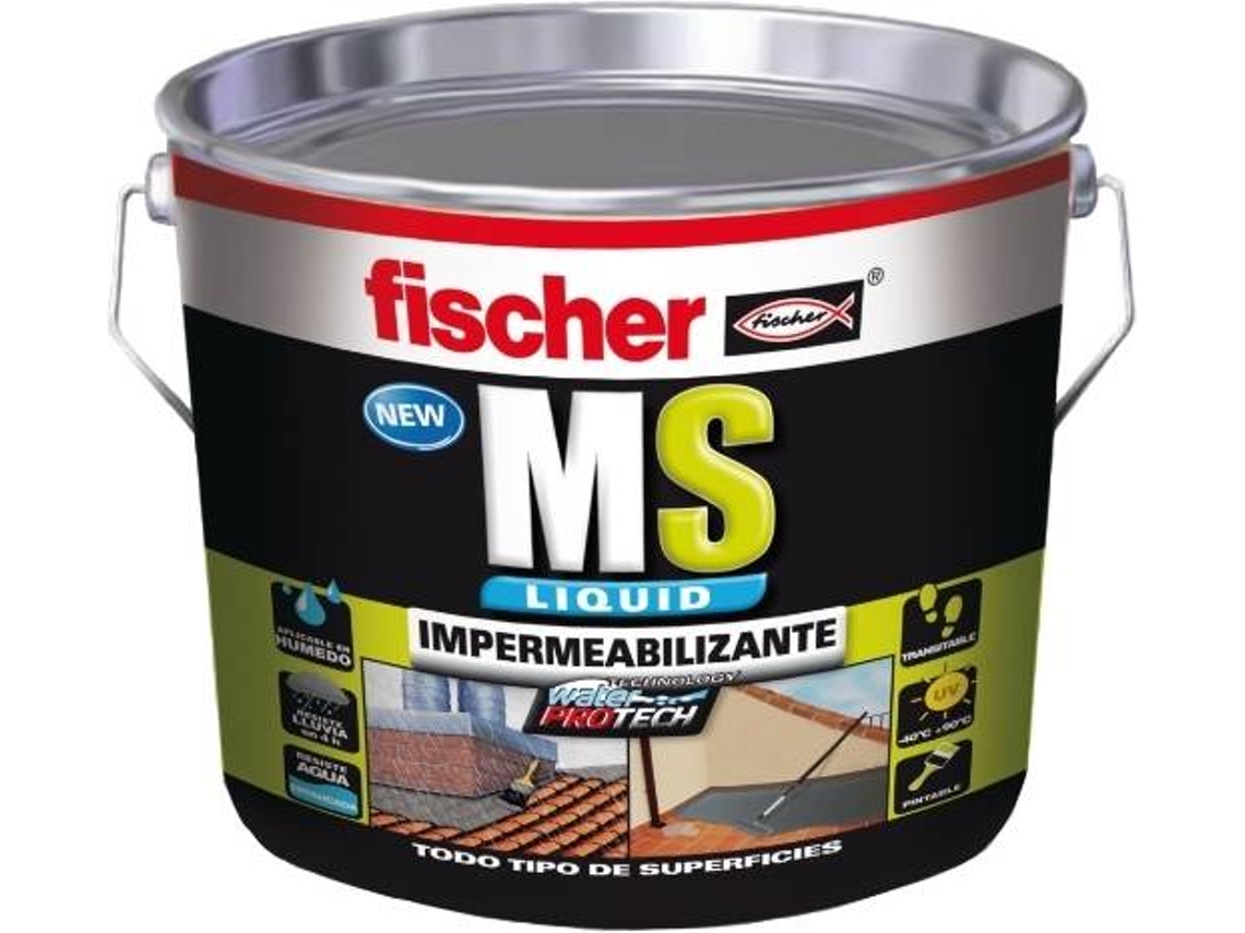 Impermeabilizante FISCHER MS Líquido 4 Kg Cinzento