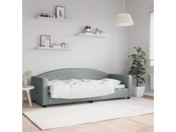 Vidaxl Sofá-cama 80x200 Cm Tecido Cinzento-claro