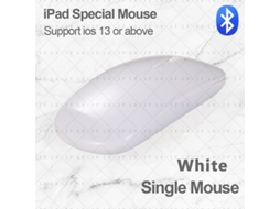 Capa Com Teclado Bluetooth Em Couro Compatível Com Ipad Mini 7/6 De 8,3", Mouse, Cor Branco