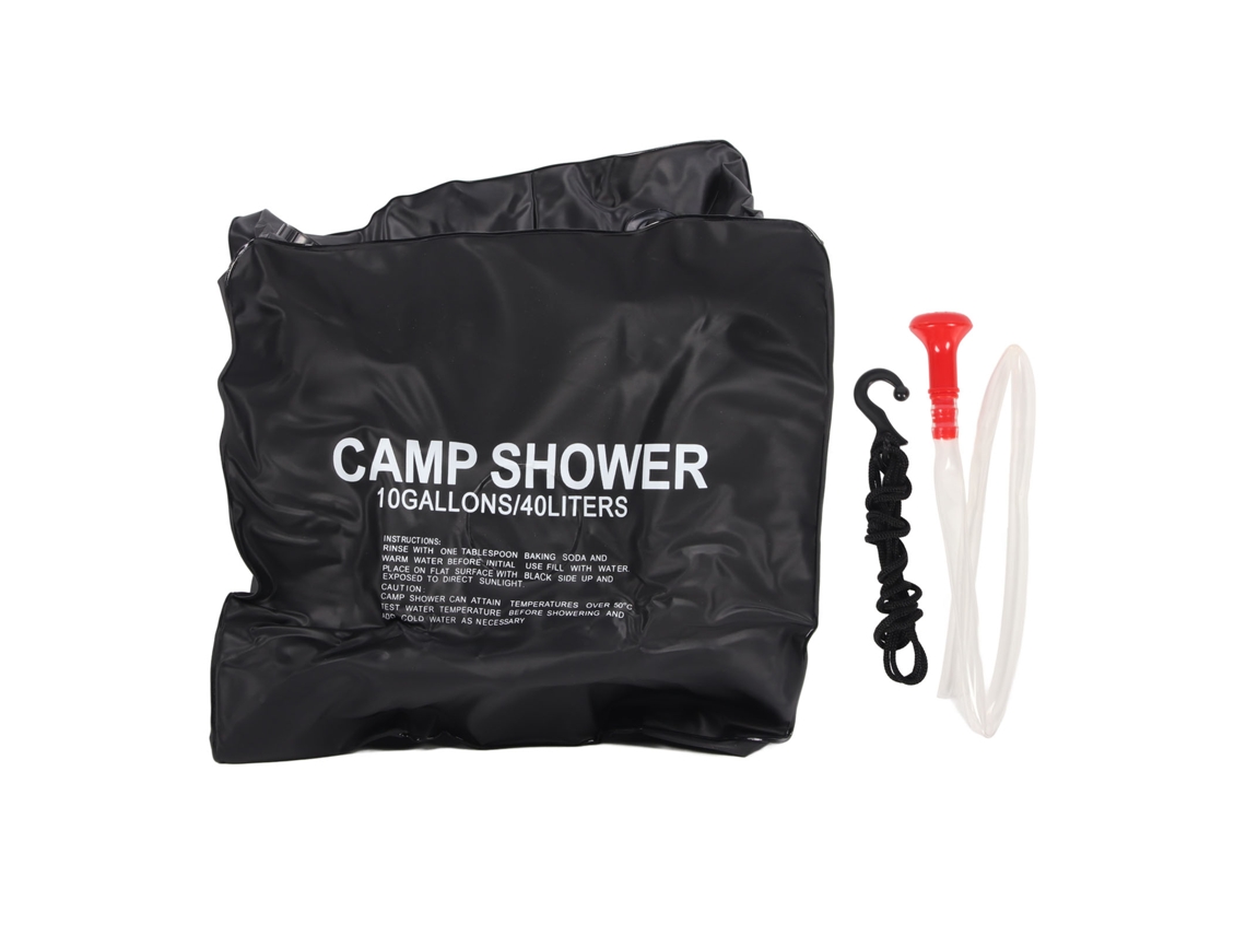 Bolsa Solar Chuveiro 40l Portátil Mangueira Camping Outdoor