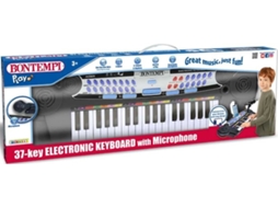 Teclado Eletrônico Bontempi, Brinquedo Musical Educativo Multicolorido