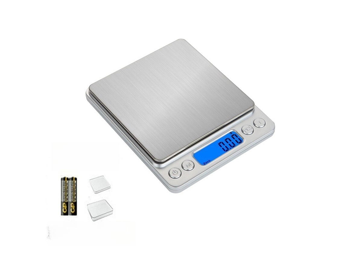 Balança Digital De Aço Inoxidável De Alta Precisão, (capacidade Precisão 2kg/0.1g) Versão Com Bateria Czhhmart