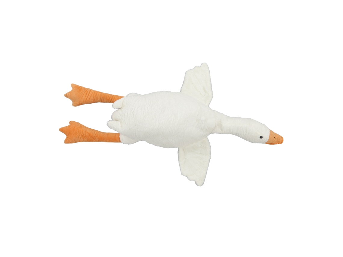 Primerox brinquedo de Pelúcia Ganso Branco Grande 1.3m Simulação Fofo Macio com Zíper Travesseiro