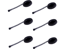 Conjunto De 6 Fitas Métricas Retráteis E Flexíveis Com Botão E Escala Dupla