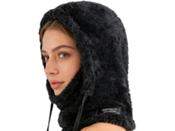Gorros De Inverno Femininos, Cachecol De Veludo Com Capuz, Gorro De Esqui
