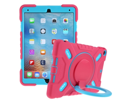 Capa Em Silicone Com Suporte Giratório 360° Rosa Para O Seu Apple Ipad 9.7 Pouces /(2018) Pepkoo (2017)