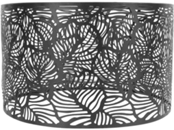 Lâmpada Decorativa Oca de Metal E27e14, Acessório Grande e Oco na Cor Preta, Compatível com Abajures e Luminárias de Mesa. SFUSHOS