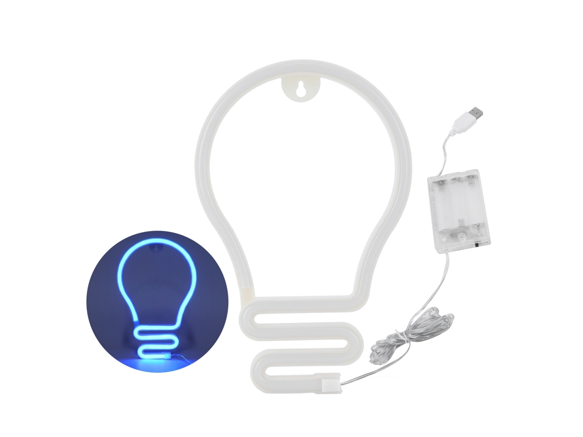 Lâmpada Neon Led Lâmpada Decoração Usb Bateria S/MARCA