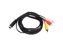 Cabo LAXISCREED Mini Din 9pin Macho para 3rca Macho