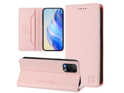 Capa De Couro Para Celular Rc01 Com Dupla Dobra Magnética E Rfid