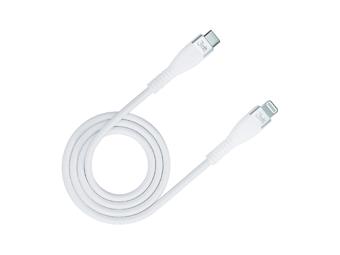 Cabo Usb-C a Lightning 3Mk Hyper Silicone 2M 20W Preto 3MK