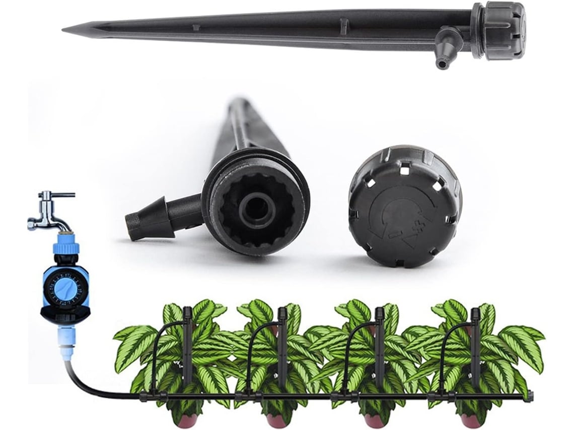Sistema de Irrigação por Aspersão para Gramado com 20 Peças Madeira em Miniatura Gotejamento | S/MARCA