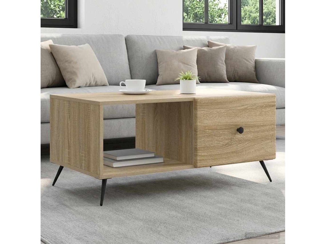 Vidaxl Mesa De Centro Carvalho Sonoma 90 X 50 X 40 Cm