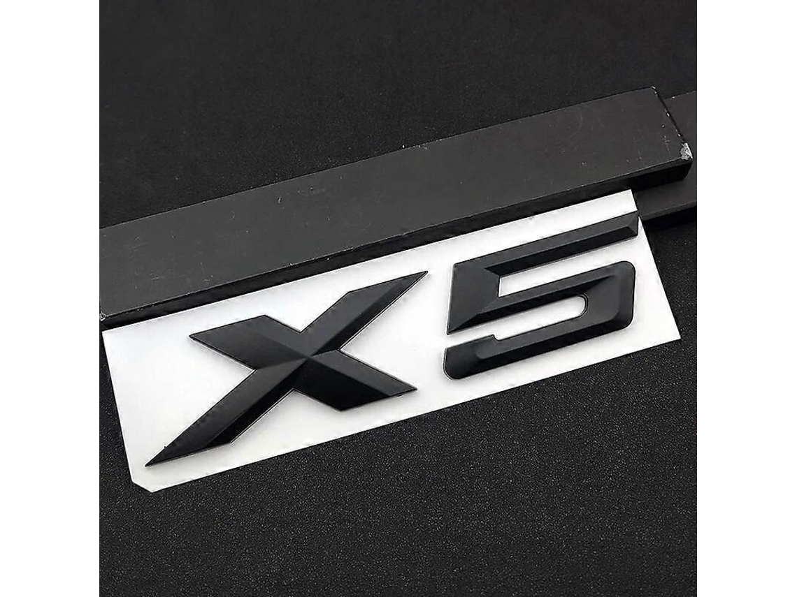 Letras 3d De Abs Com Adesivo Preto Mate Cromado Para Bagageiro Do Carro Bmw X5 Emblema Logotipo Insignia E70 E53 F15 G05 Acessórios Matt Black