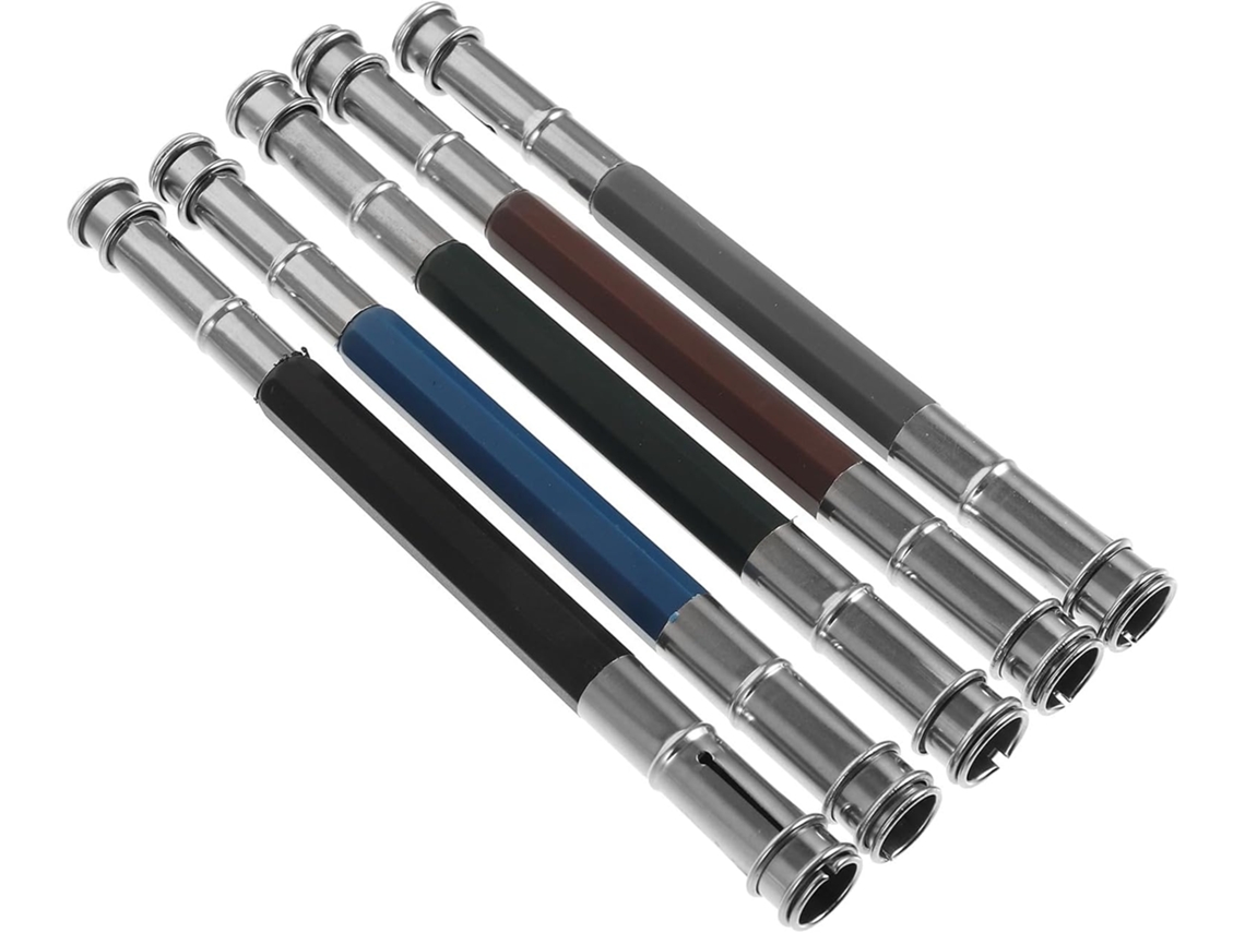 Extensor De Lápis Em Aço Inoxidável, Pacote Com 5 Unidades