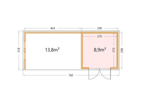Abrigo De Jardim Metálico Nh8 Com Apoio Xl E Janelas À Esquerda | Cinza Claro | (464 X 298) Novo Habitat (298 X 298)