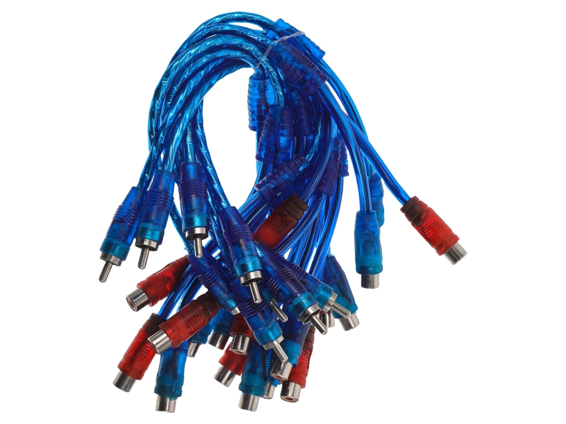 Conjunto De 10 Adaptadores Divisores De Áudio Rca Fêmea Para Amplificador De Carro