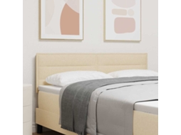 Vidaxl Cabeceira Led Com Fitas Led Com Cabeceira Creme 144 Cm Tecido