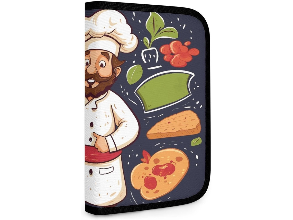Bolsa dupla pequena para utensílios de pizza, bolsa de armazenamento multiuso com zíper, bolsa de viagem portátil