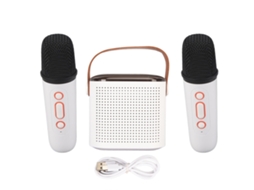 Lurelia Máquina De Karaoke Bluetooth 5.3, Design Sem Fios, Com Microfone, Som Estéreo Com Graves