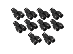 Conector Tee Pneumático De 3 Vias Com 8mm De Diâmetro Interno