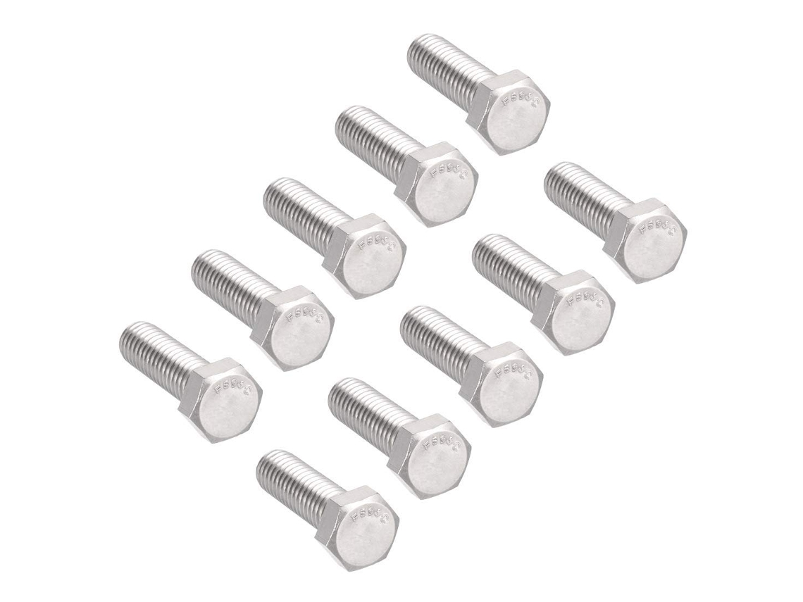 Parafusos Sextavados De Aço Inoxidável 304, 3/8-16 X 1-1/4 Polegadas,