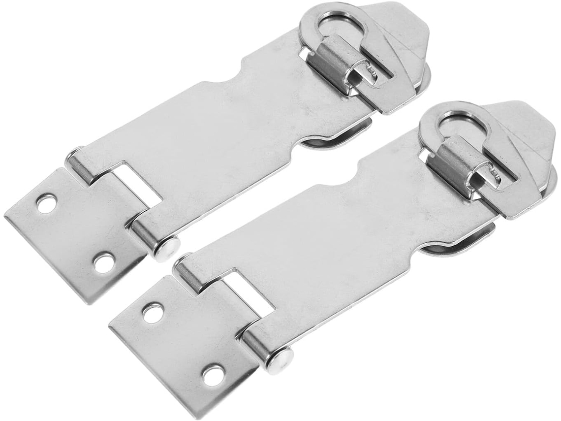 Conjunto de 2 fechaduras de aço inoxidável com controle de acesso.