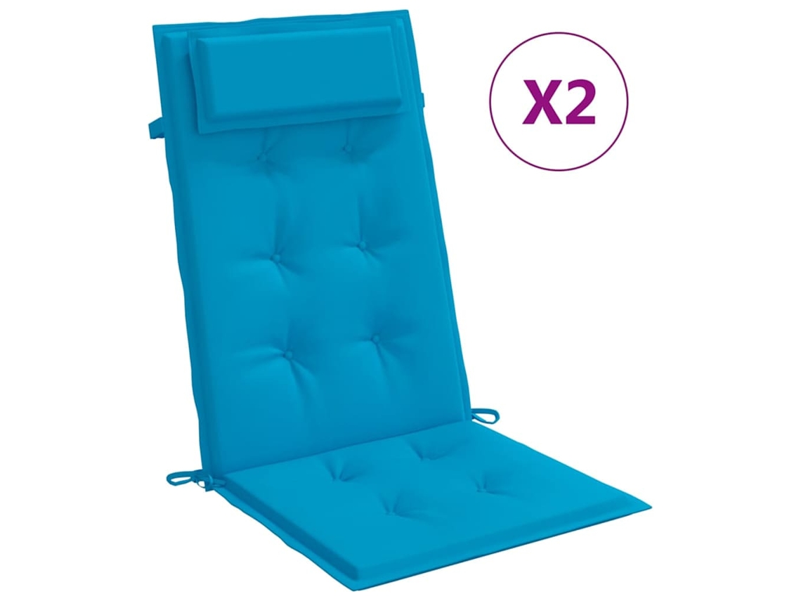 Highback Chair Cushion, Highback Chair Cushions Vidaxl Azul Tecido (n/a)