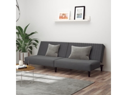 Vidaxl Sofá-cama De 2 Lugares Veludo Cinzento-escuro