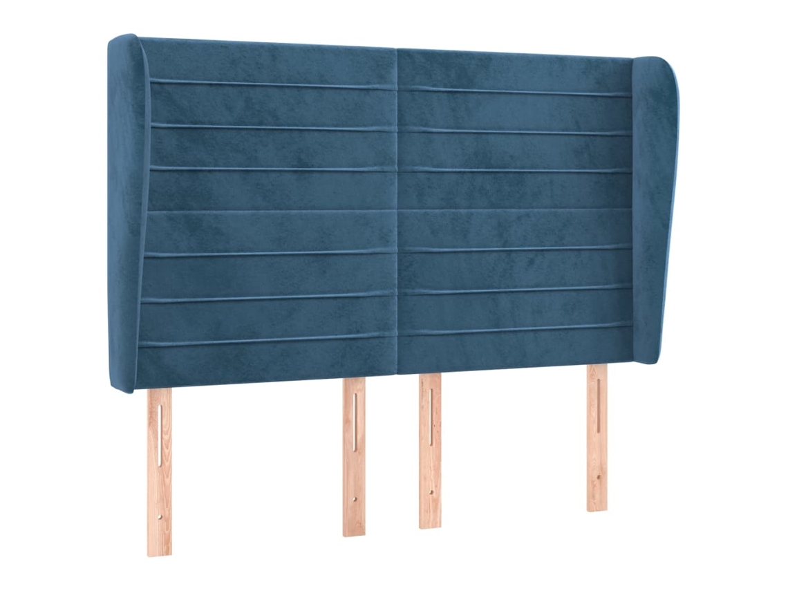 Headboard, Headboards Vidaxl Azul Veludo (147 X 23 X 118/128 Cm)